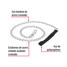 Cargar imagen en el visor de la galería, Correa de 1.2 m de paseo para perro, eslabón 3.5 mm, FIERO CAPE-35 (44283)