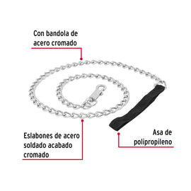 Correa de 1.2 m de paseo para perro, eslabón 3.5 mm, FIERO CAPE-35 (44283)