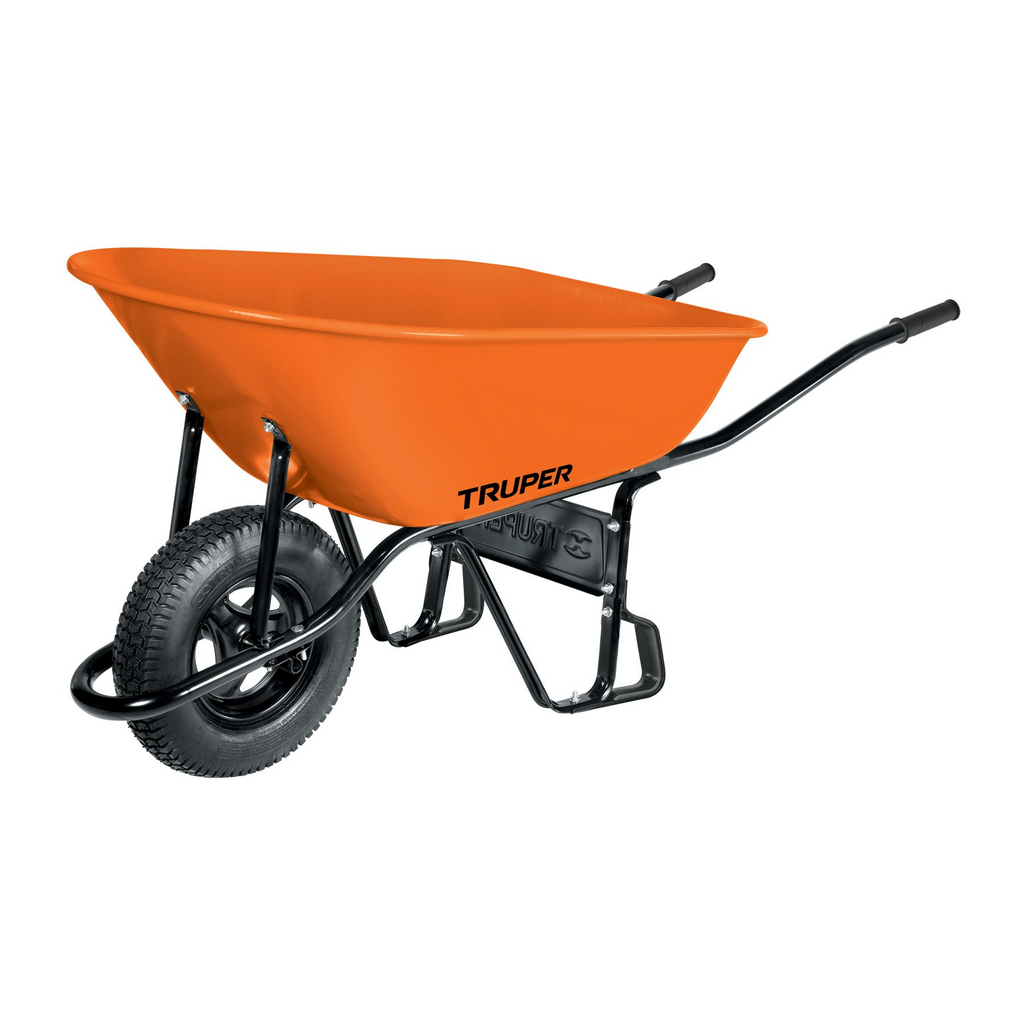 Carretilla 8 ft3 Imponchable, naranja, TRUPER CAR-81FF (100177)