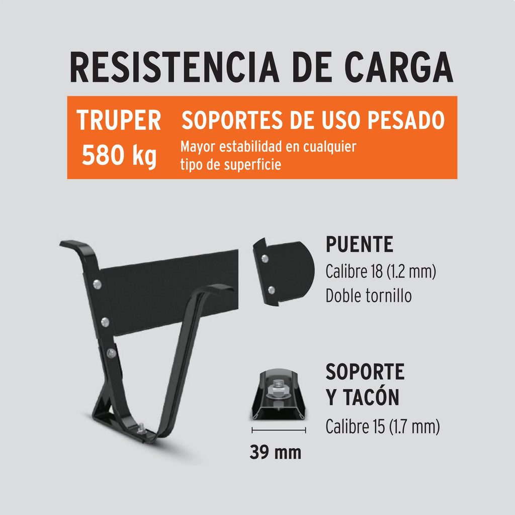 Carretilla 8 ft3 Imponchable, naranja, TRUPER CAR-81FF (100177)