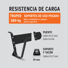 Cargar imagen en el visor de la galería, Carretilla 8 ft3 Imponchable, naranja, TRUPER CAR-81FF (100177)