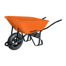 Cargar imagen en el visor de la galería, Carretilla 8 ft3 Neumática, naranja, TRUPER CAR-81 (11249)