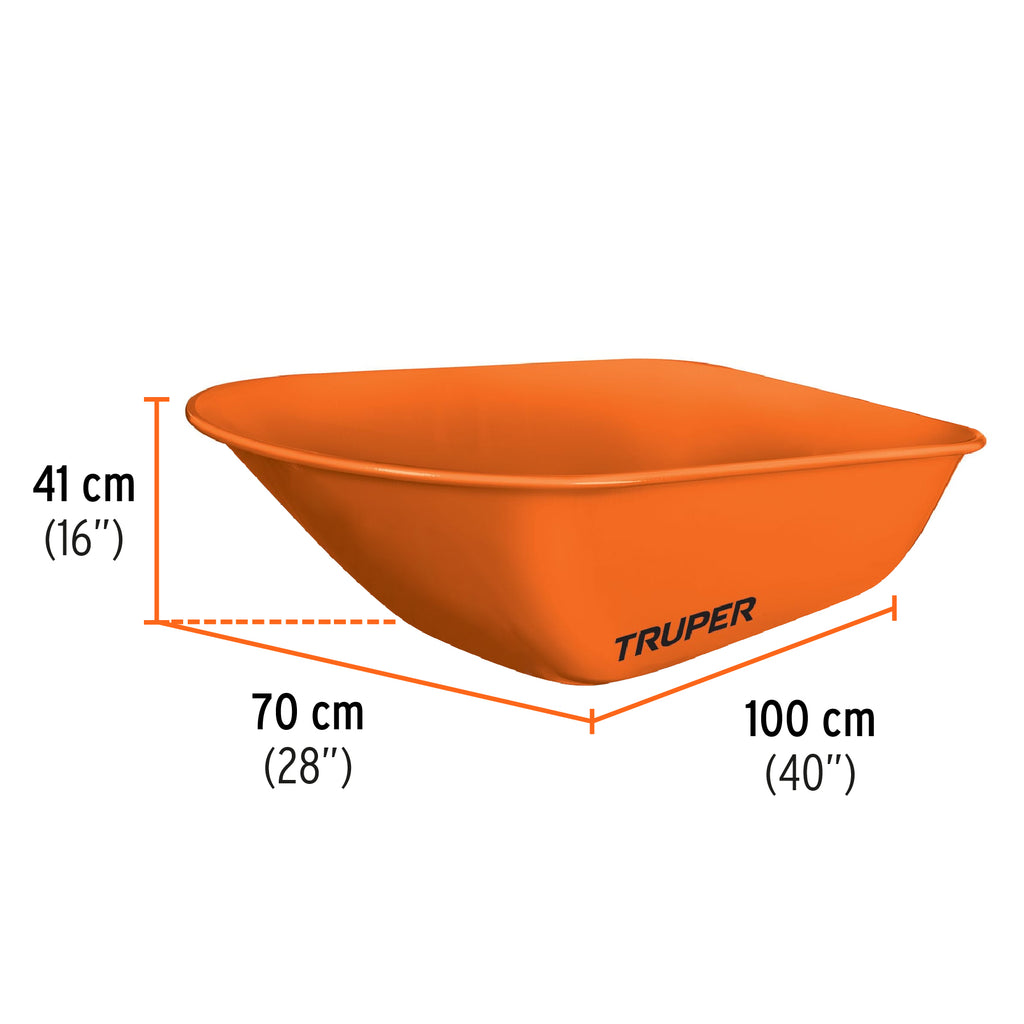 Carretilla 8 ft3 Neumática, naranja, TRUPER CAR-81 (11249)