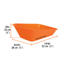 Cargar imagen en el visor de la galería, Carretilla para niños, concha plástica 54 x 38 cm, TRUPER CAR-KID-T (10440)