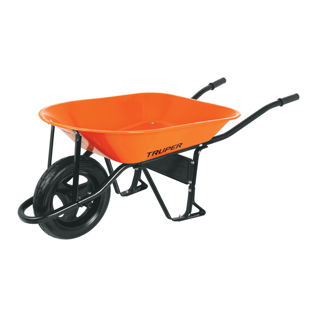 Carretilla 4.5 ft3 Imponchable, naranja, TRUPER CAT-45FF (10233)