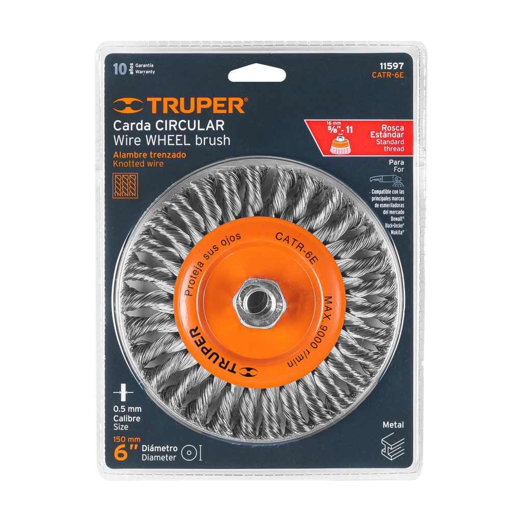 Cardas circulares, alambre trenzado, calibre 0.5 mm TRUPER CATR-6E (11597)