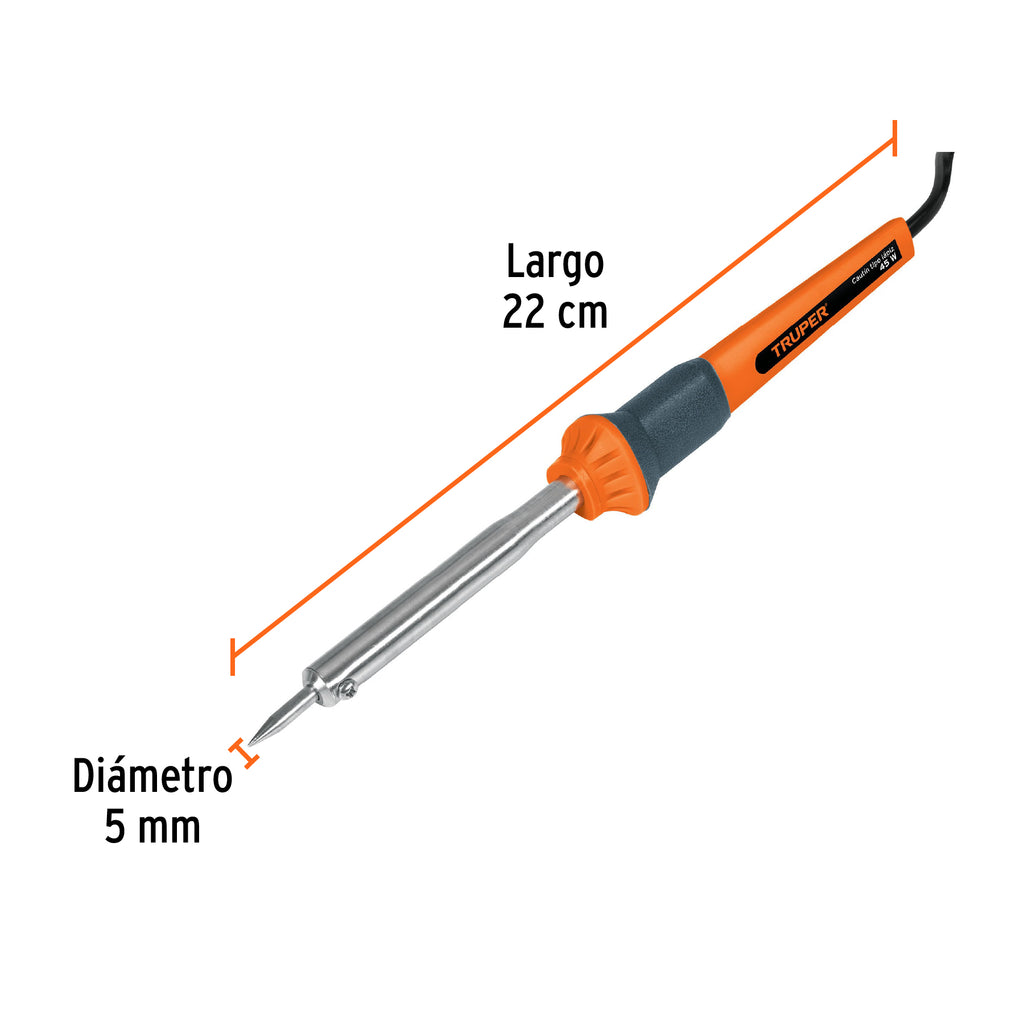 Cautín 45 W tipo lápiz para trabajo medio, TRUPER CAU-45 (17546)