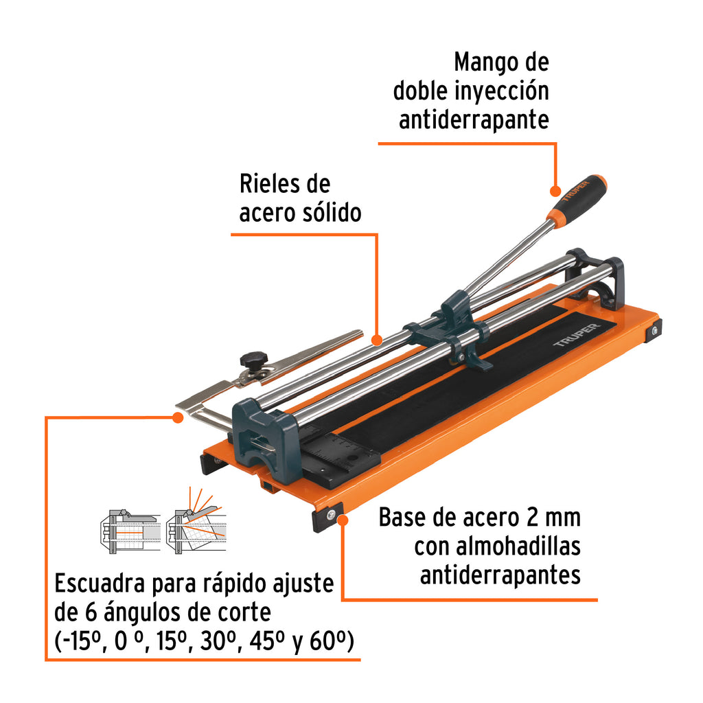 Cortador de azulejo de 13" (33 cm), TRUPER CAZ-33 (12926)