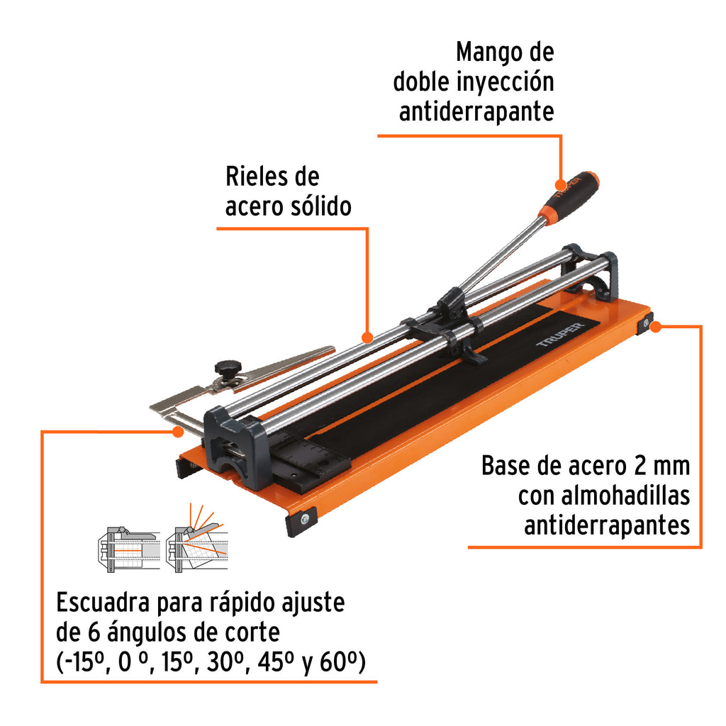 Cortador de azulejo de 16" (40 cm), TRUPER CAZ-40 (12929)