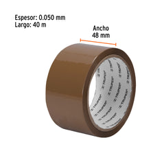 Cargar imagen en el visor de la galería, Cinta de empaque 48 mm x 40 m canela, TRUPER CCA-40 (12550)