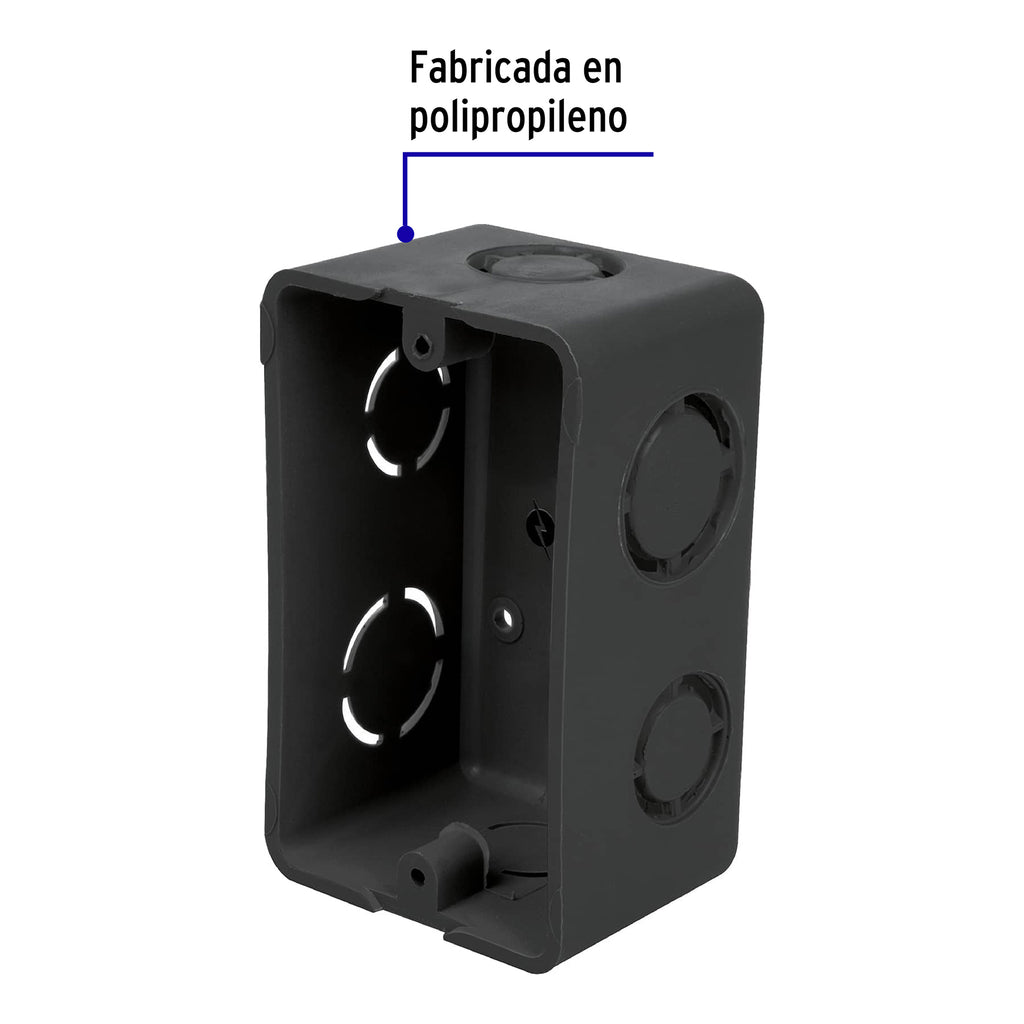 Chalupa tipo caja 2" x 4" plástica, VOLTECK CCH-2X4P (45005)