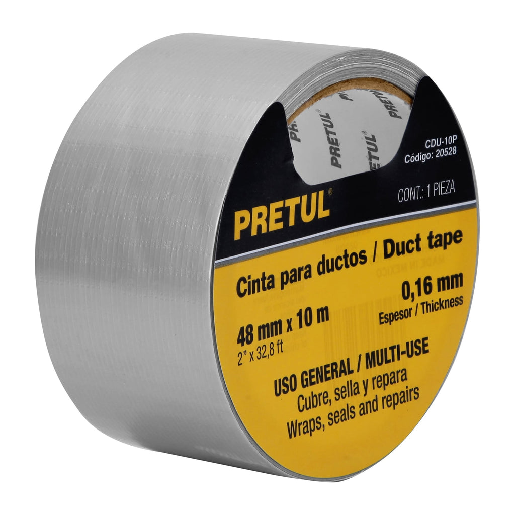 Cinta de 10 m para ducto, espesor 0.16 mm, PRETUL CDU-10P (20528)