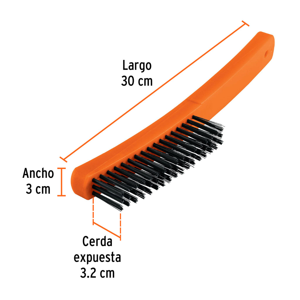 Cepillo de alambre 51 pinceles de acero al carbono, TRUPER CEA-18 (11553)