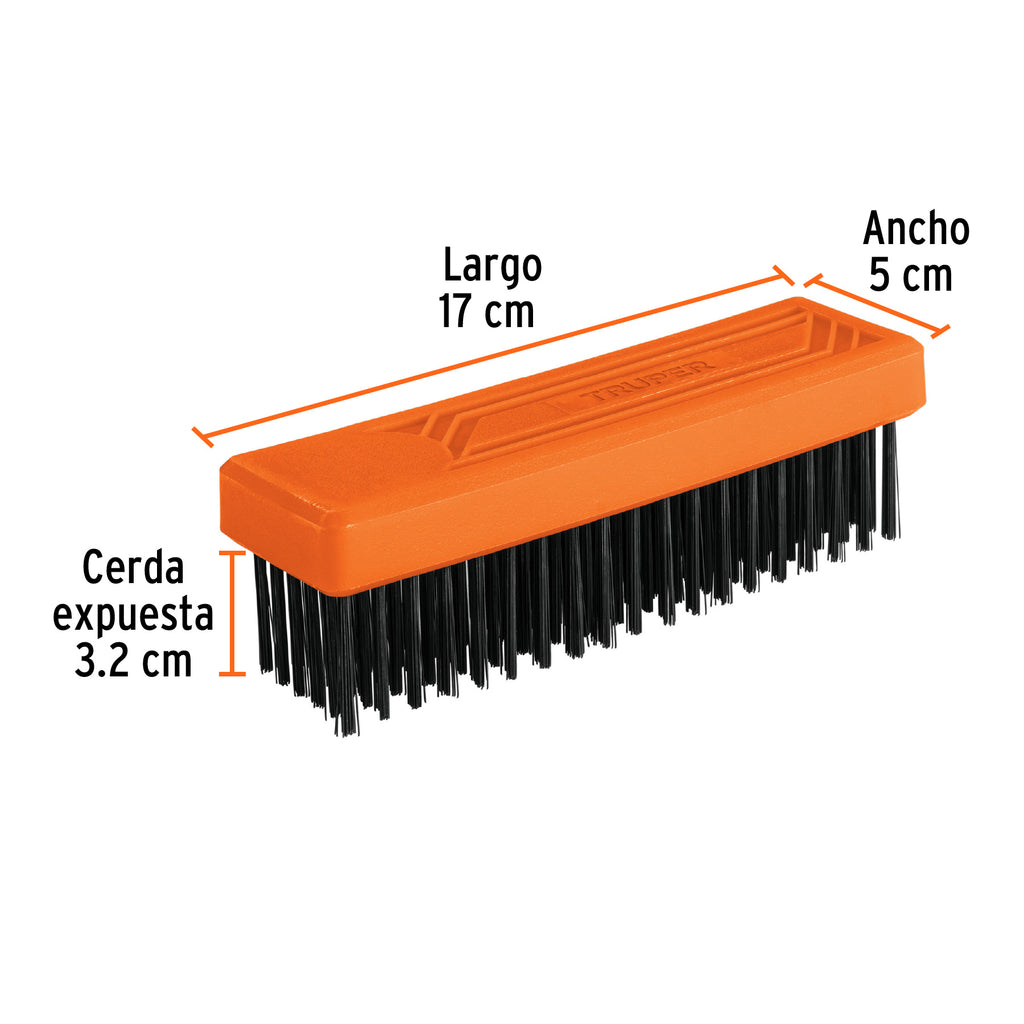 Cepillo rectangular de alambre 114 pinceles, sin mango, TRUPER CEA-36 (11556)