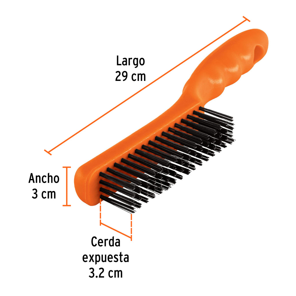 Cepillo de alambre 64 pinceles de acero al carbono, TRUPER CEA-54 (11559)