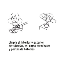 Cargar imagen en el visor de la galería, Cepillo limpiador de terminales de baterías, 4 en 1, TRUPER CEAL-4 (17110)