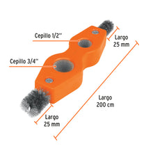 Cargar imagen en el visor de la galería, Cepillo limpiador de terminales de baterías, 4 en 1, TRUPER CEAL-4 (17110)