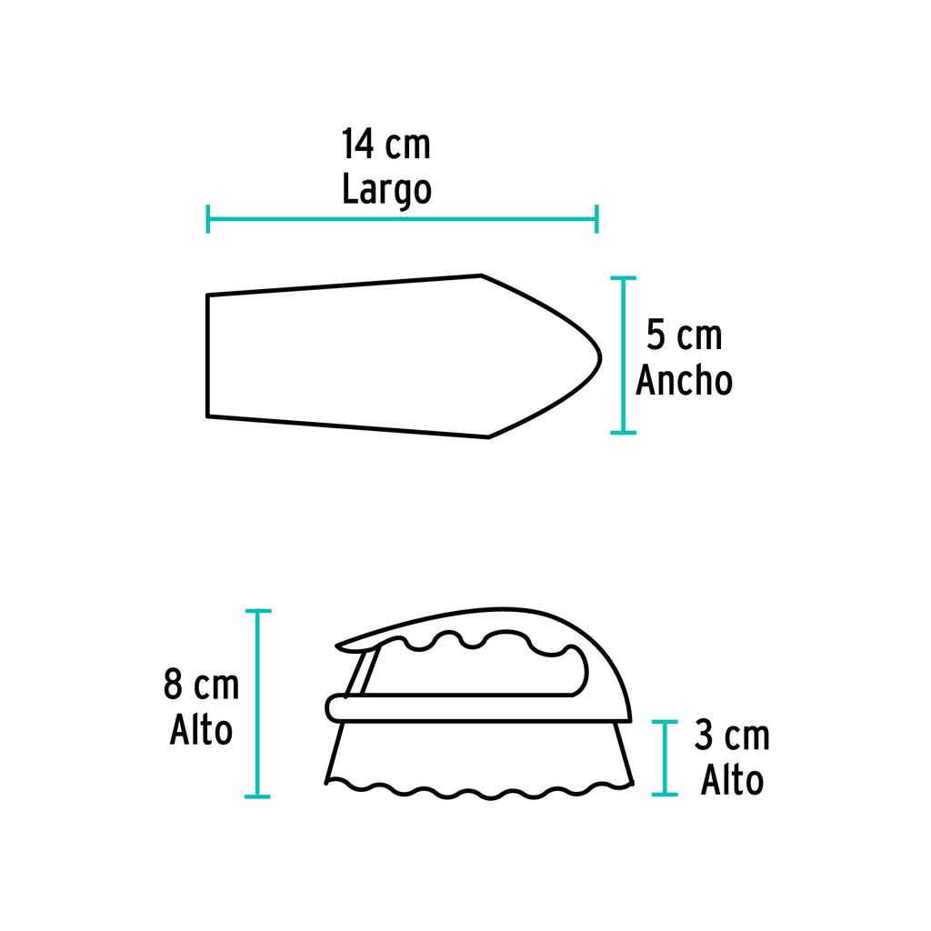 Cepillo tipo plancha de plástico, KLINTEK CELI-35 (57008)