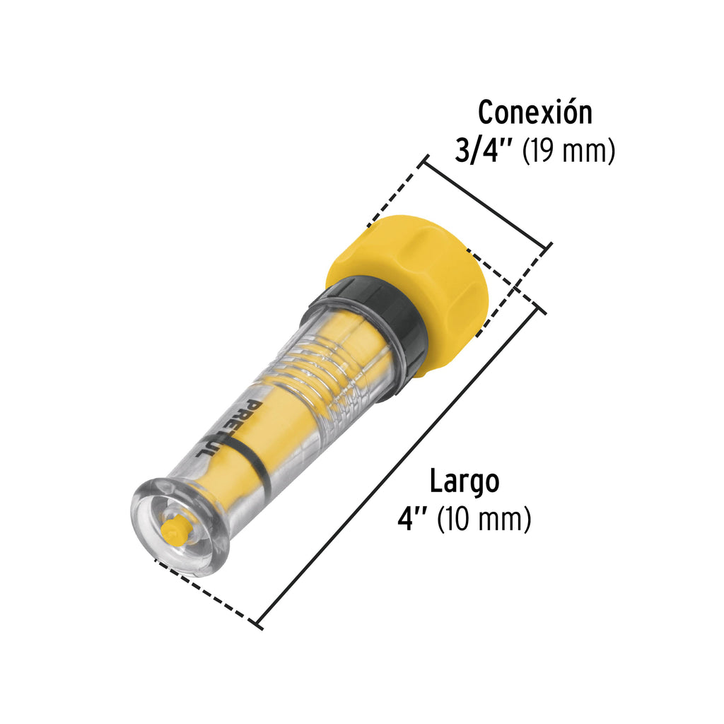 Chiflón 4" de plástico para manguera, PRETUL CHMA-4P (21140)