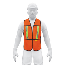 Chaleco de seguridad con cintas reflejantes, naranja, PRETUL CHS-200N (21025)