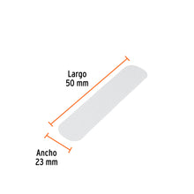 Cargar imagen en el visor de la galería, Tarjeta 6 tiras 23cm antiderrapantes blancas 50mm c/abrasivo, TRUPER CIA-02B (12531)