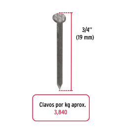 Clavos alfilerillos de 3/4