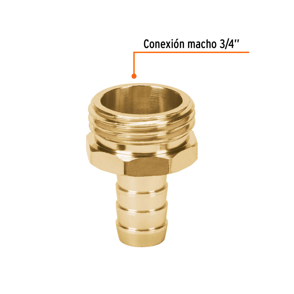 Conector 1/2" macho de aluminio, TRUPER CM-1/2A (101157)