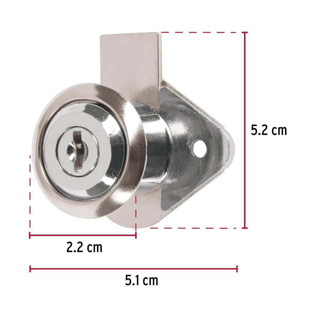 Cerradura para mueble, modelo 21, cromo, HERMEX Basic CM-21C- P (23506)