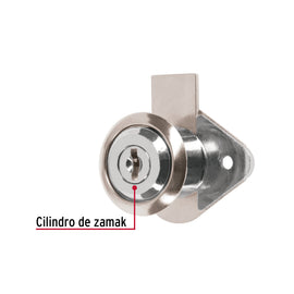 Cerradura para mueble, modelo 21, cromo, HERMEX Basic CM-21C- P (23506)