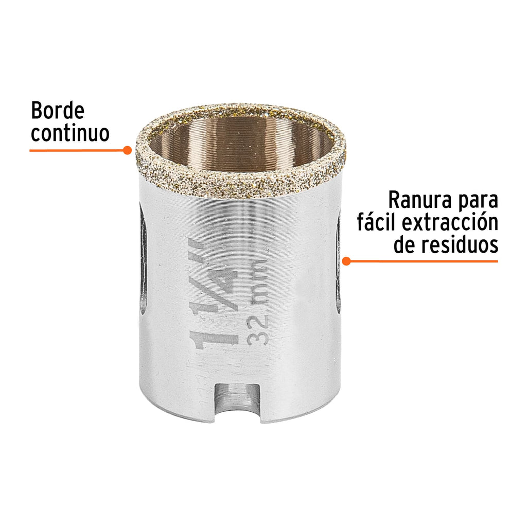 Brocasierra diamante 1-1/4" borde continuo, TRUPER COAZ-1-1/4 (17128)