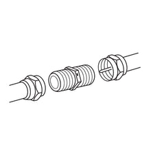 Cargar imagen en el visor de la galería, Conectores baril coaxiales RG 6 para conector macho, bolsa con 4pz, VOLTECK COCO-6B (48484)