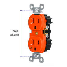 Cargar imagen en el visor de la galería, Contacto dúplex, tierra aislada, 15 A, línea standard, VOLTECK CODO-TAS (46105)