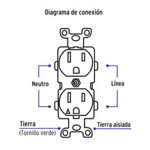 Cargar imagen en el visor de la galería, Contacto dúplex, tierra aislada, 15 A, línea standard, VOLTECK CODO-TAS (46105)