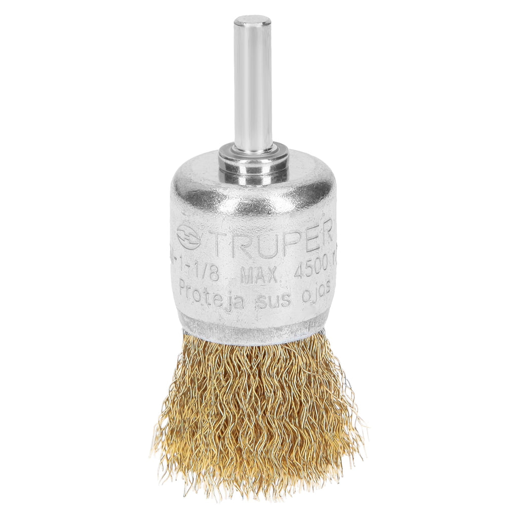 Carda de copa 1-1/8" alambre grueso para taladro, TRUPER COM-1-1/8 (11596)