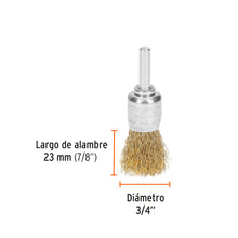 Cargar imagen en el visor de la galería, Carda de copa 3/4&quot; alambre grueso para taladro, TRUPER COM-3/4 (11593)