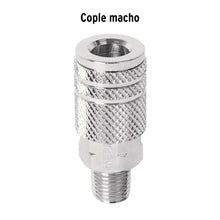 Cargar imagen en el visor de la galería, Cople acero, cuerda 1/4NPT, macho, PRETUL COPLE-MA-1/4P (27029)