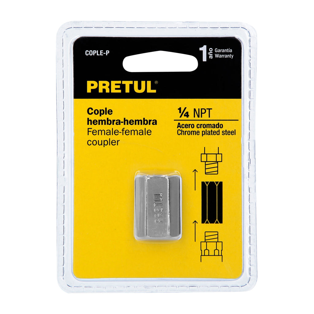 Cople acero, cuerda 1/4 NPT, PRETUL COPLE-P (27027)