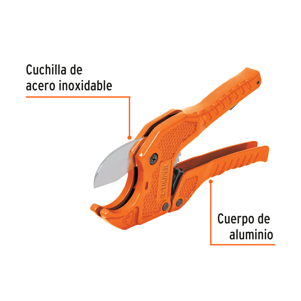 Cortador de tubo de plástico, capacidad corte 1-5/8", TRUPER COT-PVC (12860)