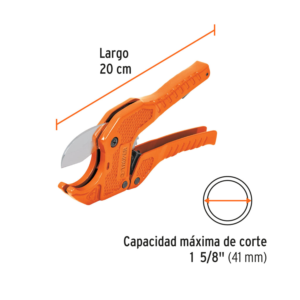 Cortador de tubo de plástico, capacidad corte 1-5/8", TRUPER COT-PVC (12860)