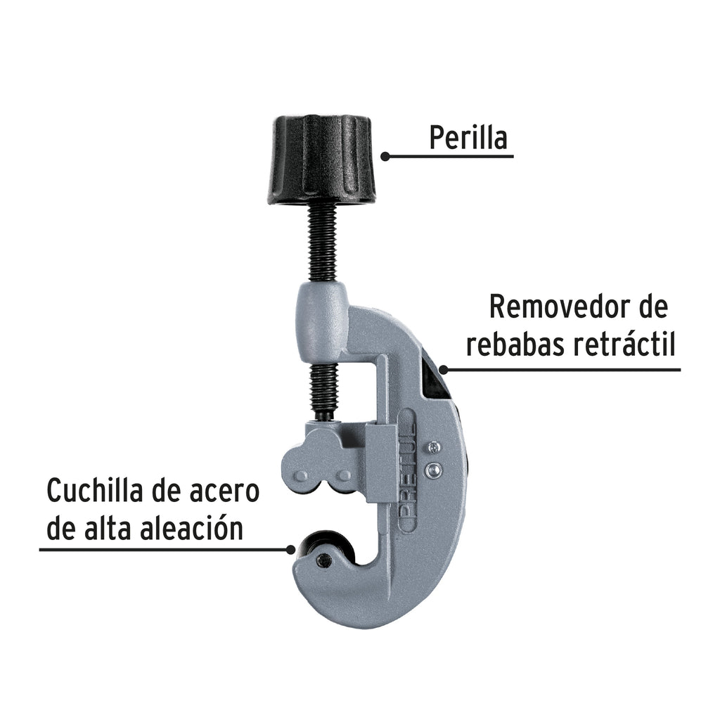 Cortador de tubo de cobre 1/8" a 1-1/8" cuchilla 17mm,PETRUL COT-P (20960)