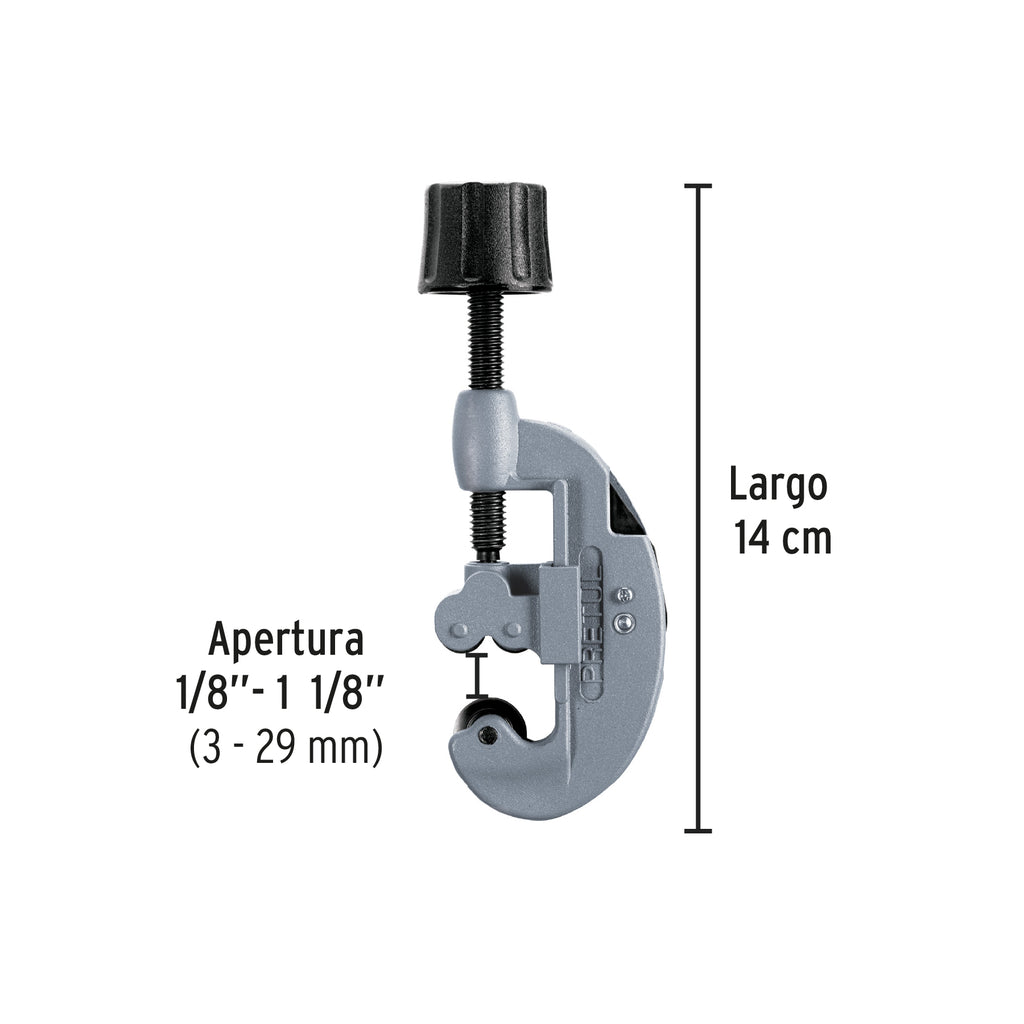 Cortador de tubo de cobre 1/8" a 1-1/8" cuchilla 17mm,PETRUL COT-P (20960)