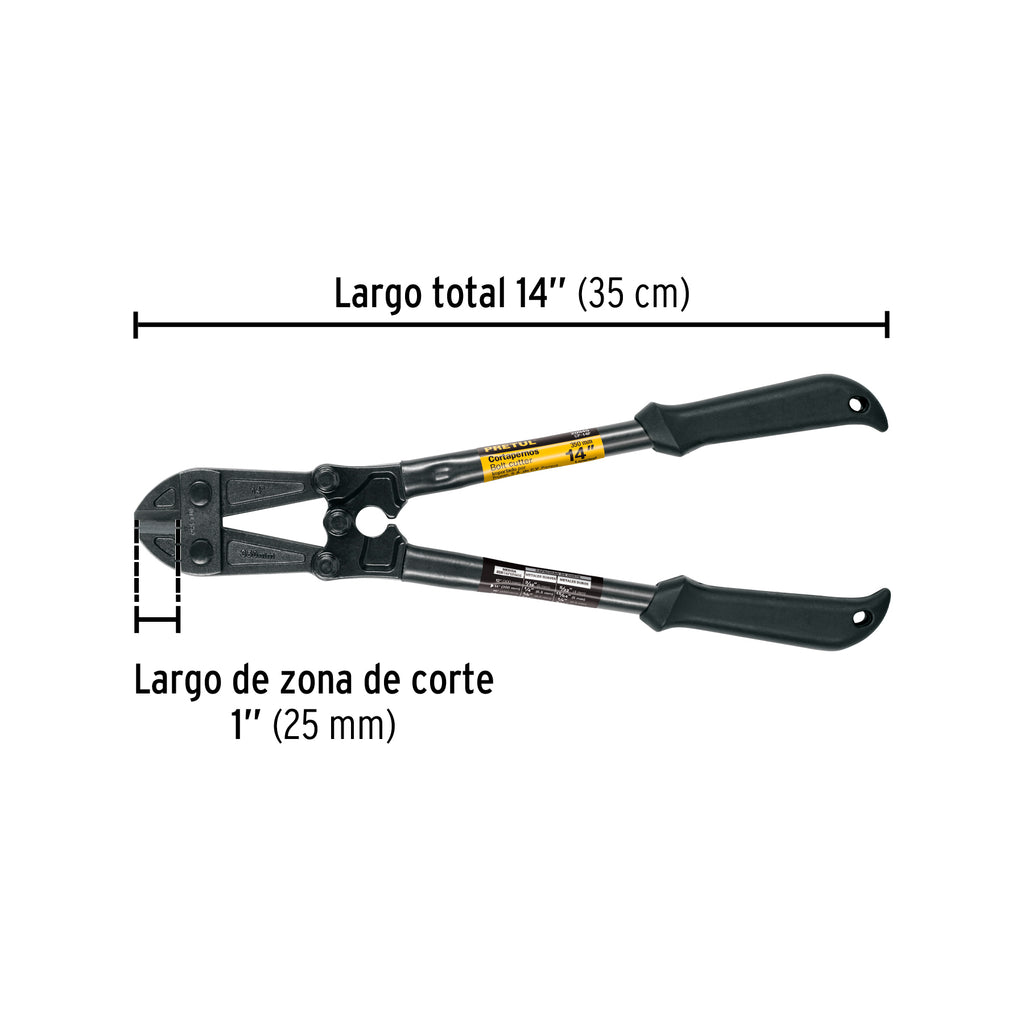 Cortapernos 14", mango tubular, PRETUL CP-14P (20945)