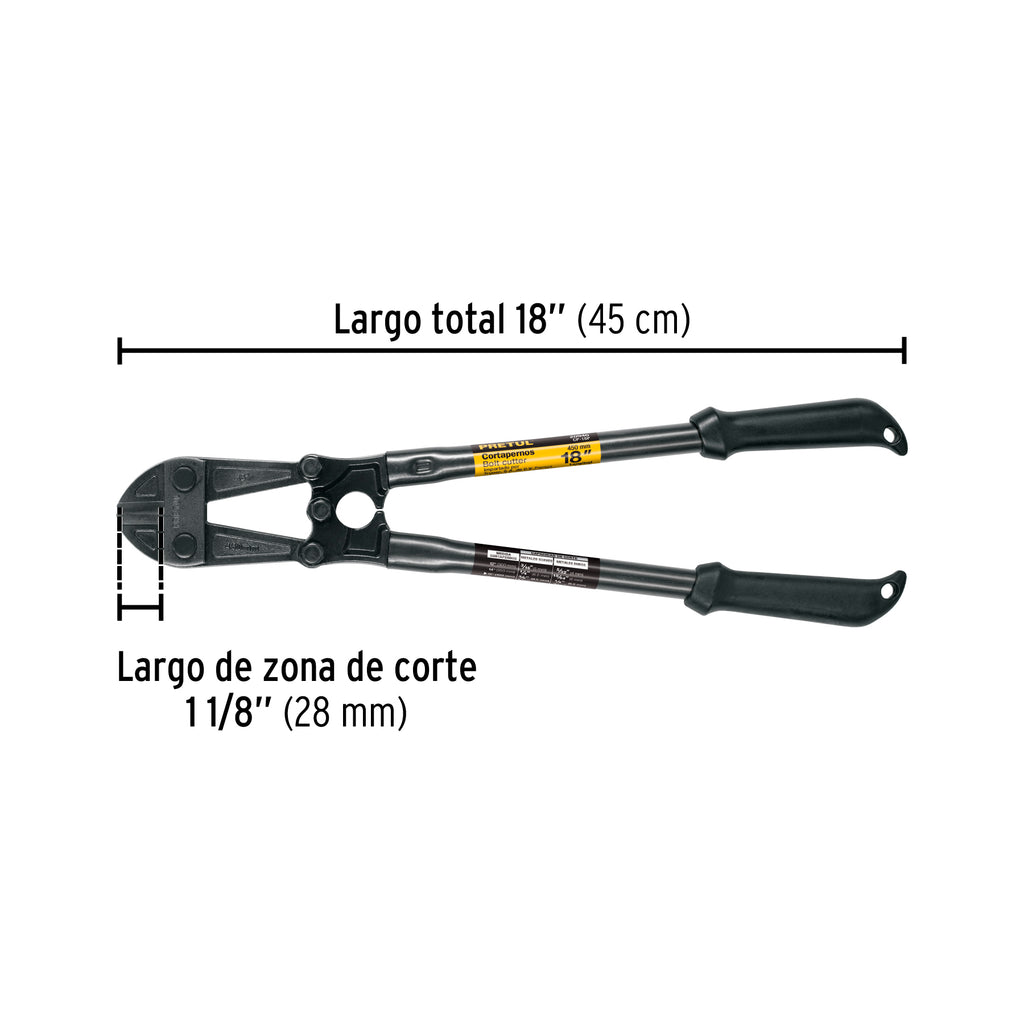 Cortapernos 18", mango tubular, PRETUL CP-18P (20946)