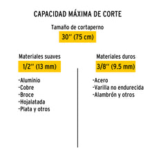 Cargar imagen en el visor de la galería, Cortapernos 30&quot;, mango tubular, PRETUL CP-30P (20948)