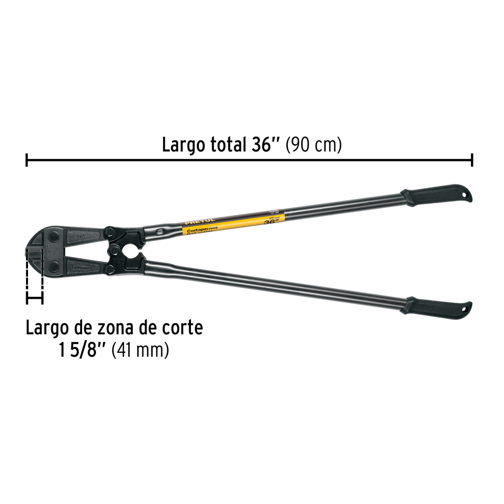 Cortapernos 36", mango tubular, PRETUL CP-36P (20949)