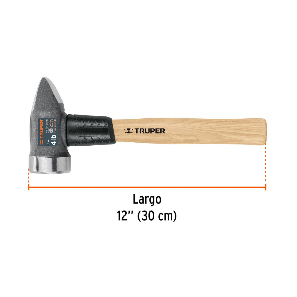 Marro para herrería 4 lb mango 12", TRUPER CRP-4HX (11253)