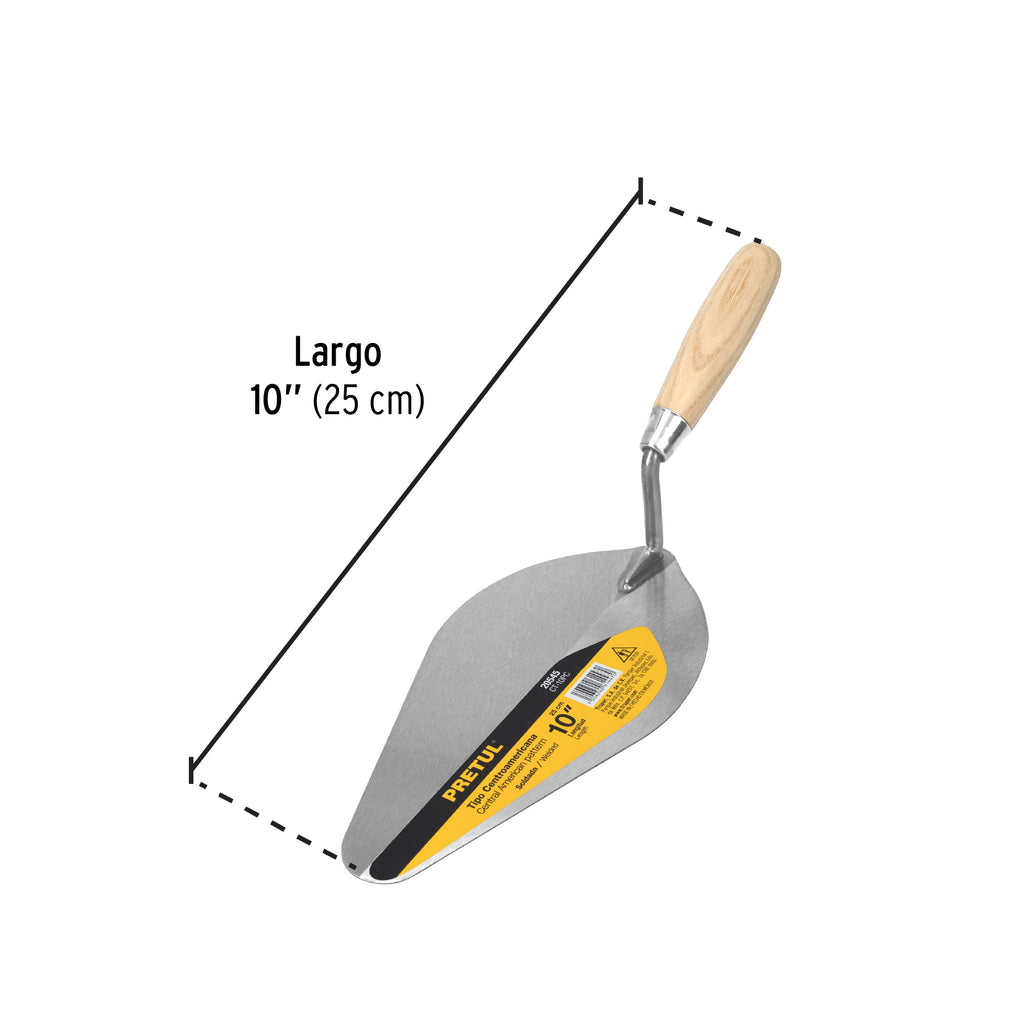 Cuchara para albañil 10" tipo centroamericana, PRETUL CT-10P (20545)