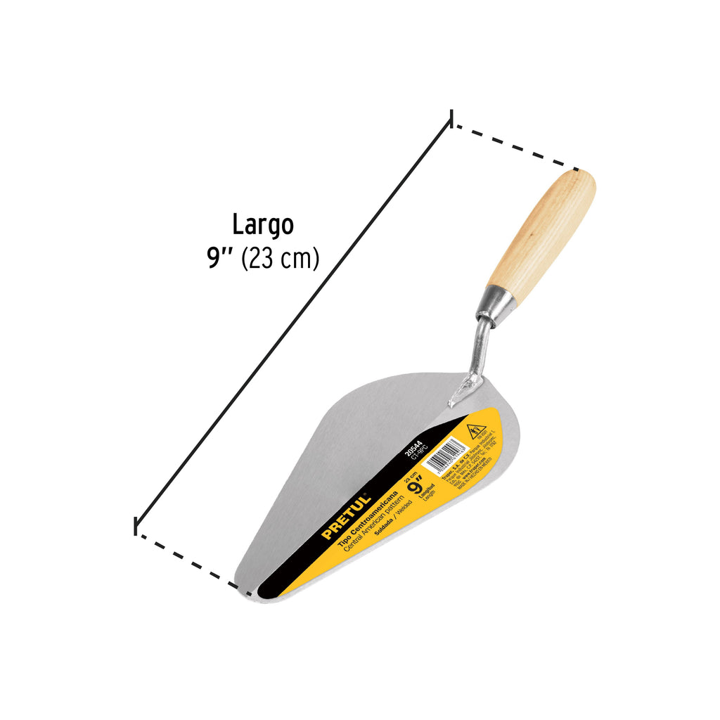 Cuchara para albañil 9" tipo centroamericana, PRETUL CT- 9P (20544)