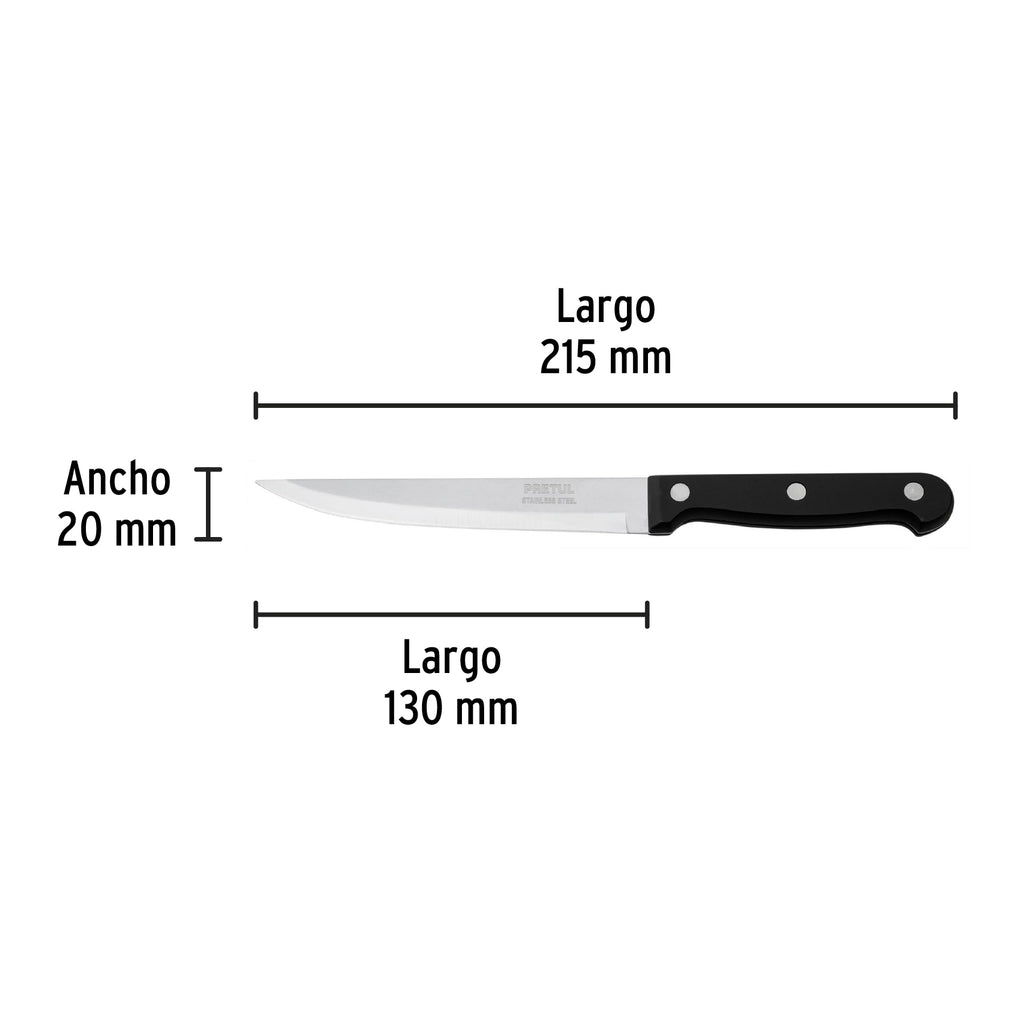 Cuchillo liso para asado 5" mango de plástico, PRETUL  CUCH-P5 (23093)