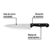 Cargar imagen en el visor de la galería, Cuchillo de chef 7&quot; mango de polipropileno, PRETUL CUCH-P71 (23090)